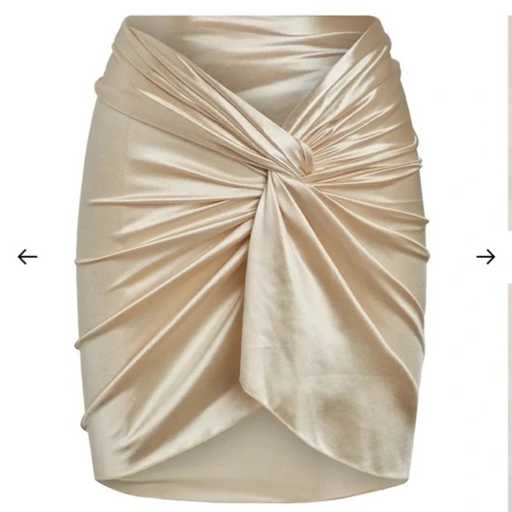 Monday Swimwear ANDROS MINI SARONG - CHAMPAGNE SHINY JERSEY